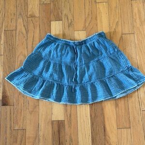 Aerie | Gauzy Blue Tiered Mini Skirt | size L